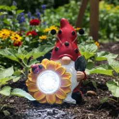 Lampada Solare Decorativa da Giardino Gnomo Luce Fredda