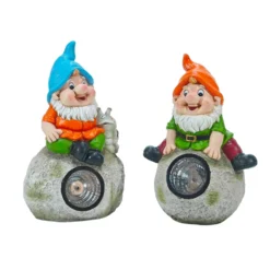 Lampada Solare Gnomo Luce Fredda da esterno h38 cm