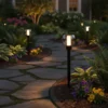 Lampada Solare LED da giardino con Globo Luce Calda h37,8 cm