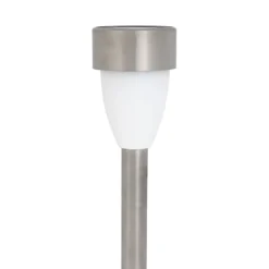 Lampada Solare Led da giardino in Acciaio Inox Effetto Fiamma Luce Calda