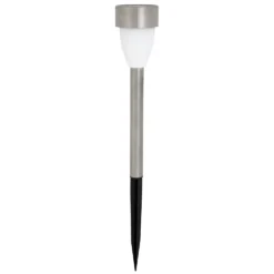 Lampada Solare Led da giardino in Acciaio Inox Effetto Fiamma Luce Calda