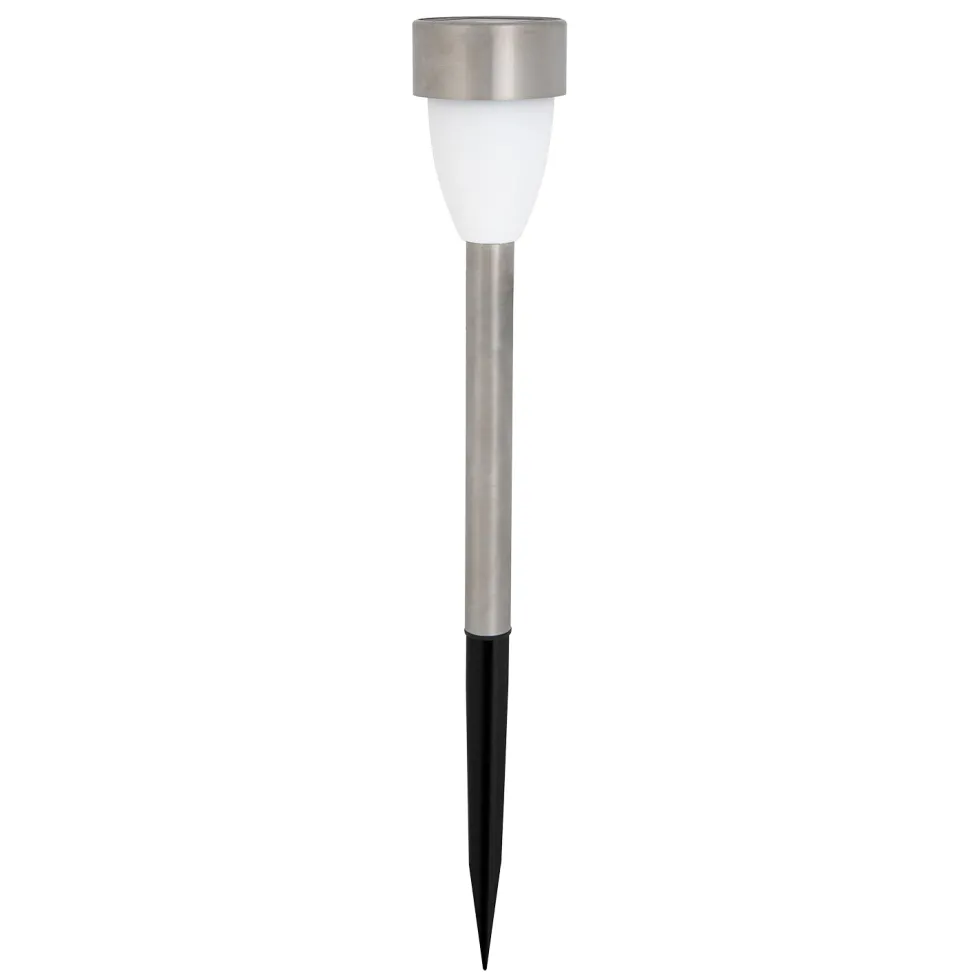 Lampada Solare Led da giardino in Acciaio Inox Effetto Fiamma Luce Calda