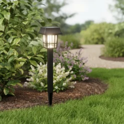 Lampada Solare Led da giardino con picchetto h32 cm