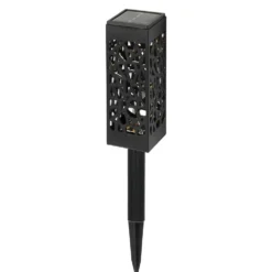 Lampada Solare LED da giardino con Picchetto Estendibile Luce Calda h37/28 cm