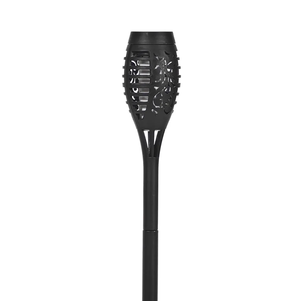 Lampada Solare Led da giardino Effetto Torcia Luce Calda