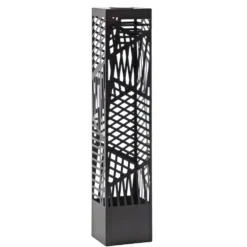 Lampada Solare Led da giardino in metallo Nera h100 cm