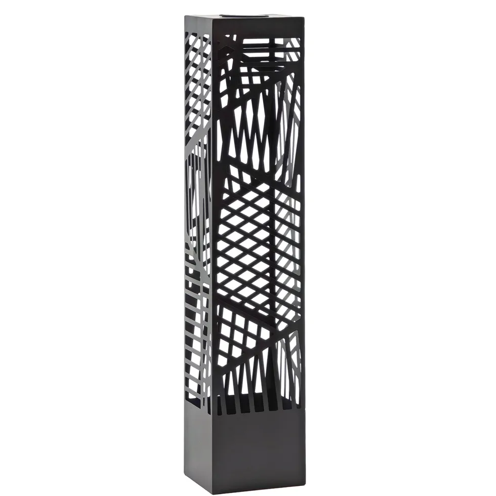 Lampada Solare Led da giardino in metallo Nera h100 cm