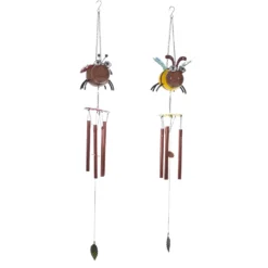 Lampada Solare LED Decorativa Scacciapensieri con Carillon Insetti Luce Fredda h90 cm