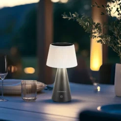 Lampada Solare Led Dimmerabile Touch System Zelica Black