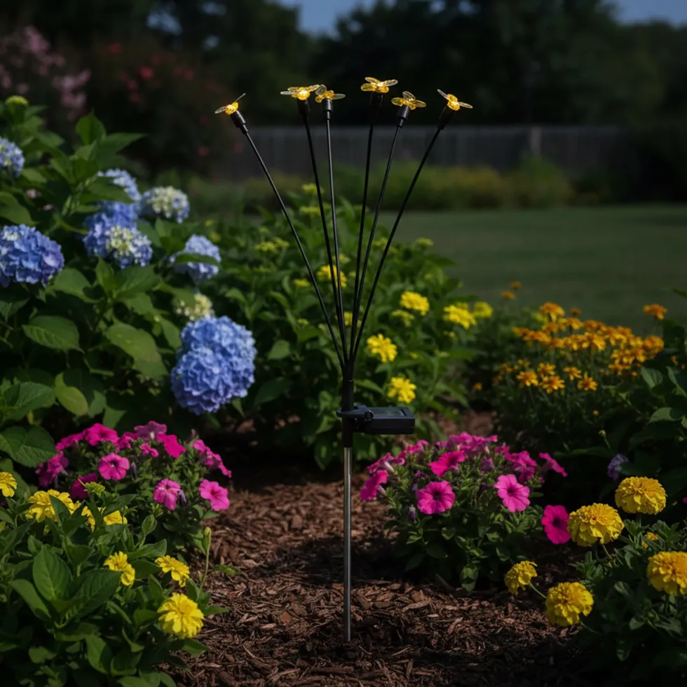 Lampada Solare Led Effetto Soffione h71 cm