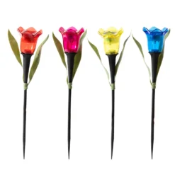 Lampada solare Led Fiore h31 cm