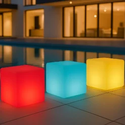 Lampada Solare Led Multicolor da esterno con telecomando MooNy 20x20 cm
