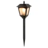Lampione LED Solare 2 in 1 da Giardino Luce Calda con Base e Picchetto