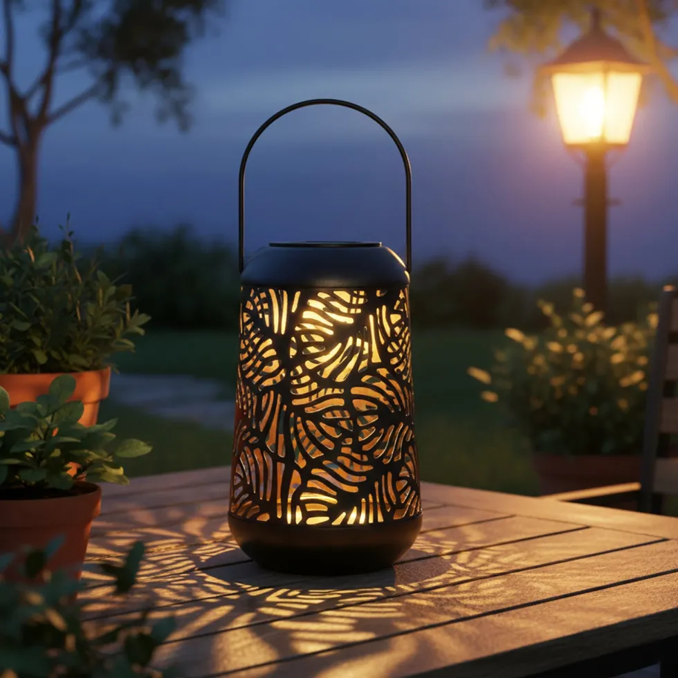 Lanterna Solare Led da giardino Decorativa Luce Calda