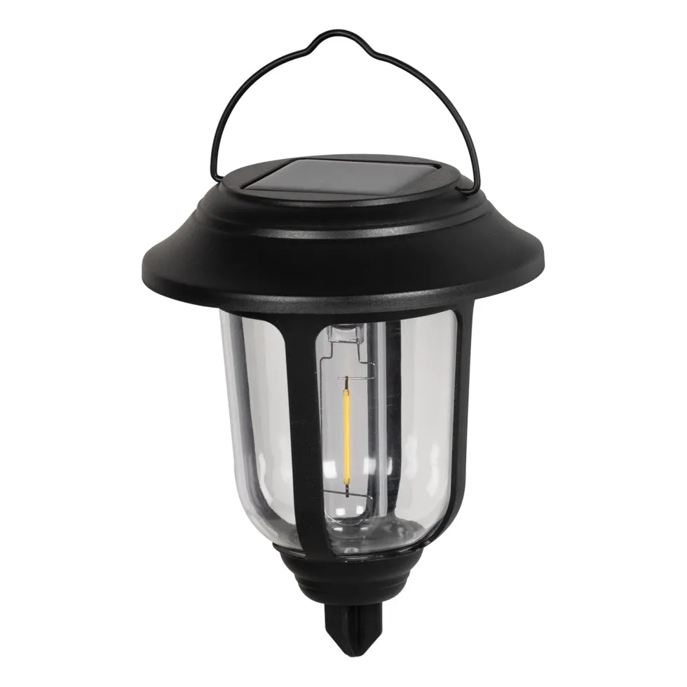 Lanterna Solare LED da giardino con Supporto a parete Luce Calda h15/18 cm