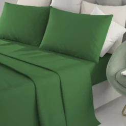 Lenzuola Completo letto Matrimoniale Marta Verde 250x290 cm