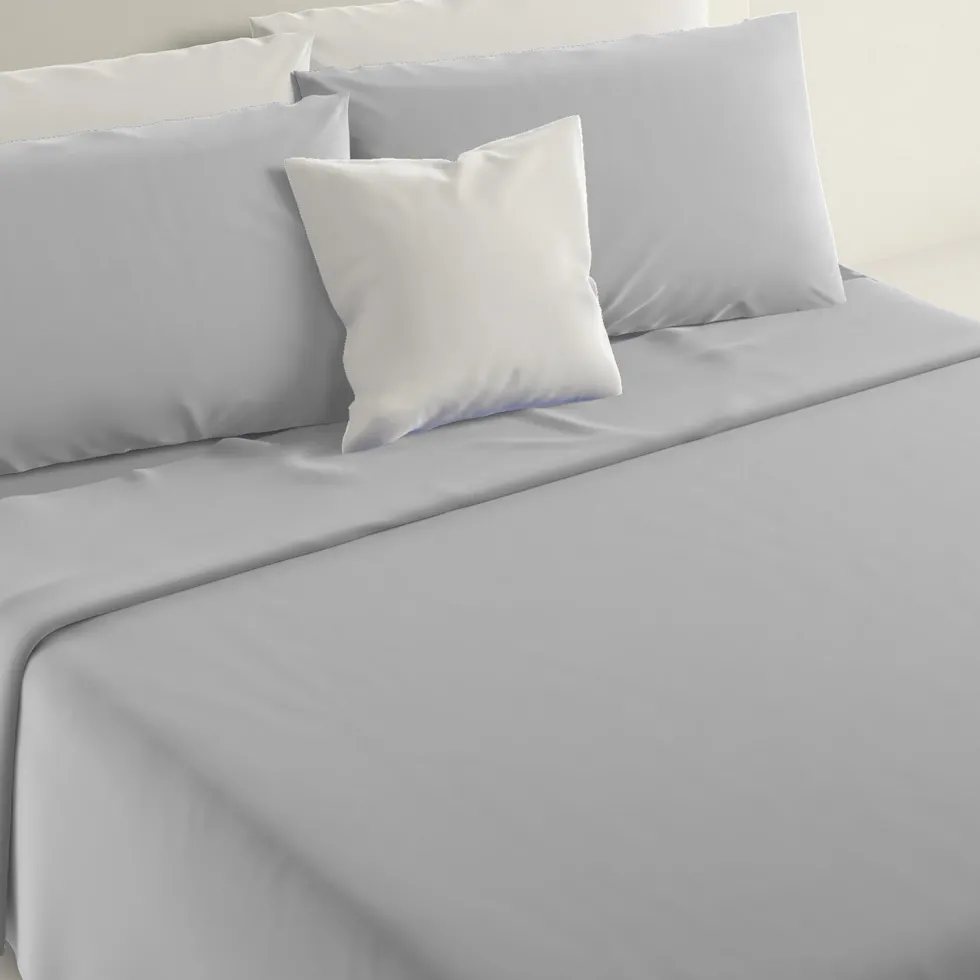 Lenzuola Completo Letto 1 Piazza e mezza Marta Grigio perla