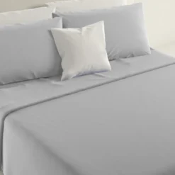 Lenzuola Completo Letto Singolo Marta Grigio perla 150x290 cm