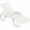 Lettino prendisole Pool Impilabile Bianco Linea Rattan