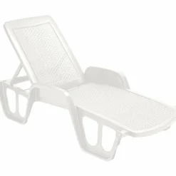 Lettino prendisole Pool Impilabile Bianco Linea Rattan
