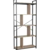 Libreria in legno truciolare e metallo Nero Linea Hamilton