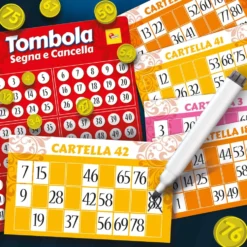 Ludoteca Tombola Segna e Cancella 48 Cartelle