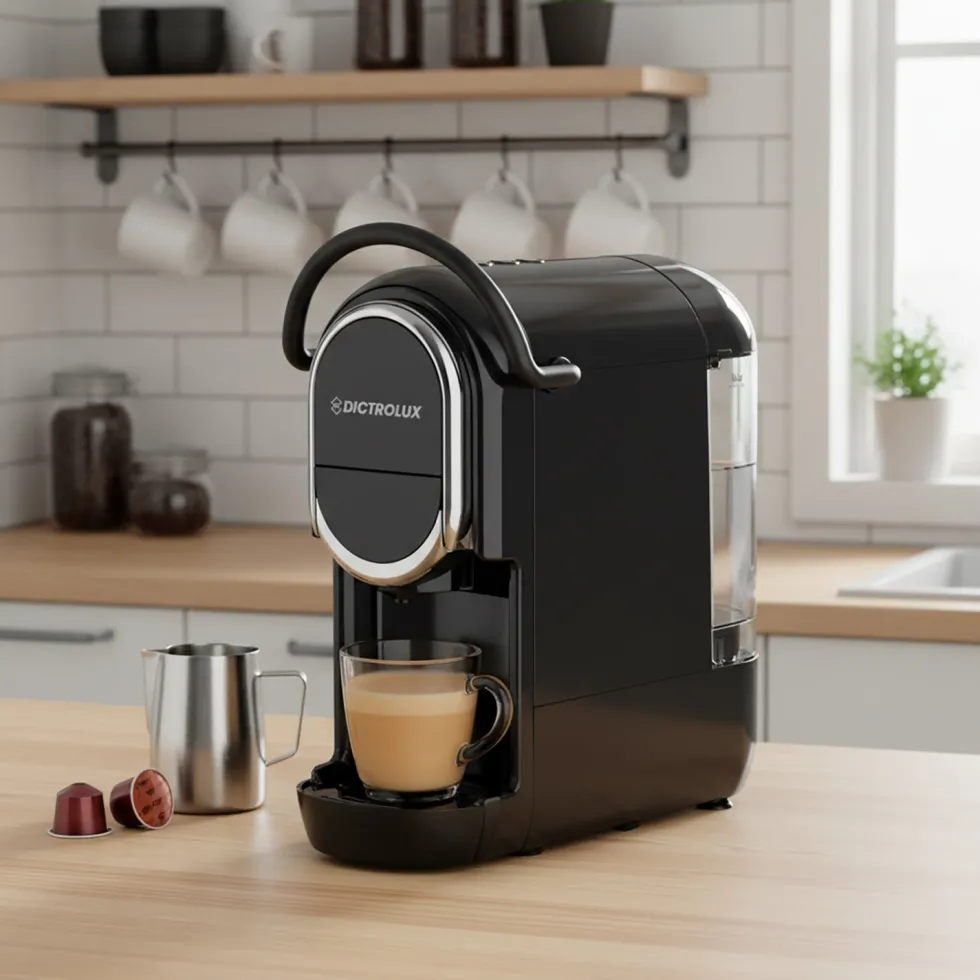 Macchina da caffè 3 in 1 Jeanette Black 1450 Watt