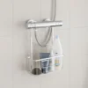 Mensola da bagno Portaoggetti con ganci Alluminium Cromo