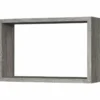 Mensole cubo da parete in legno Grigio