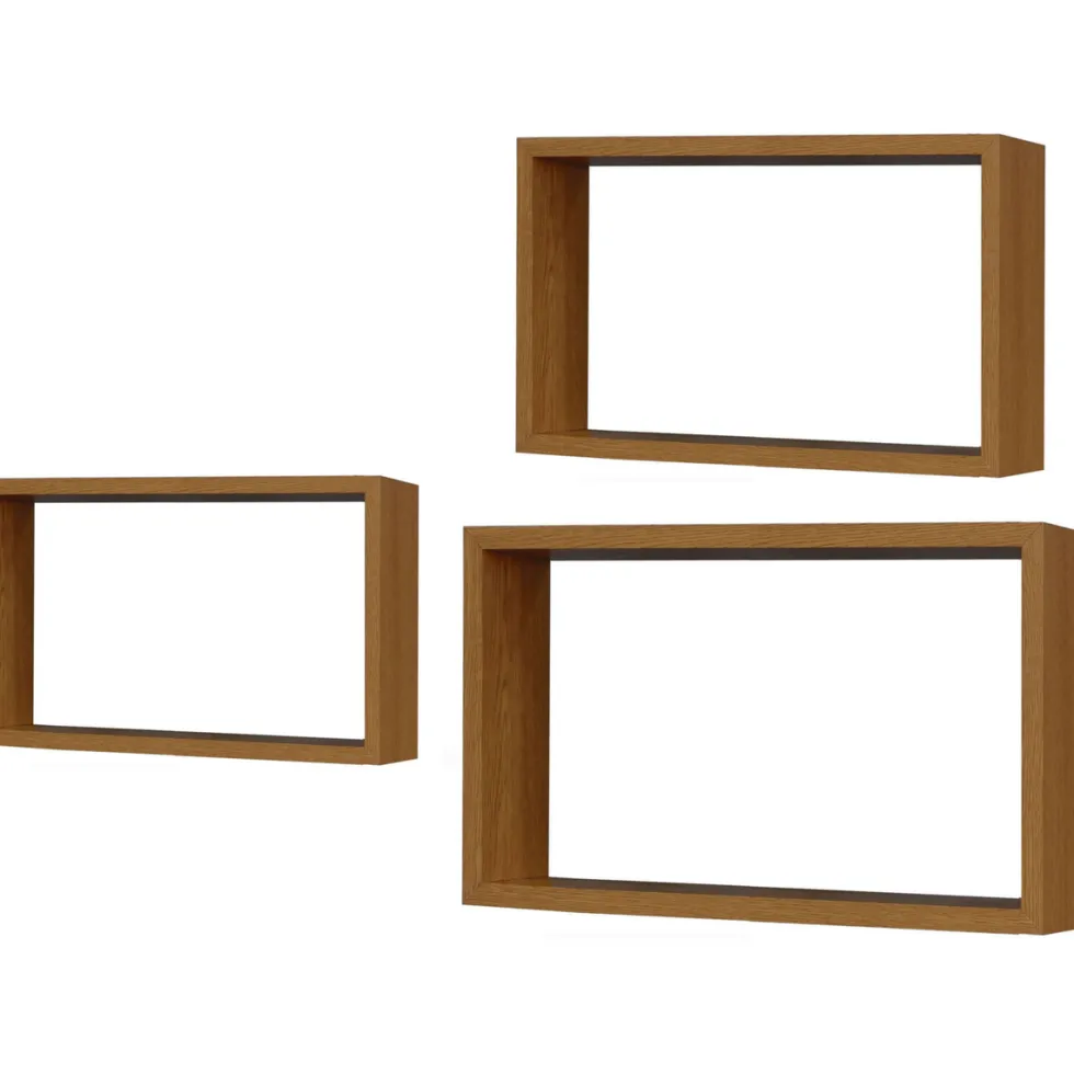 Mensole cubo da parete in legno Naturale