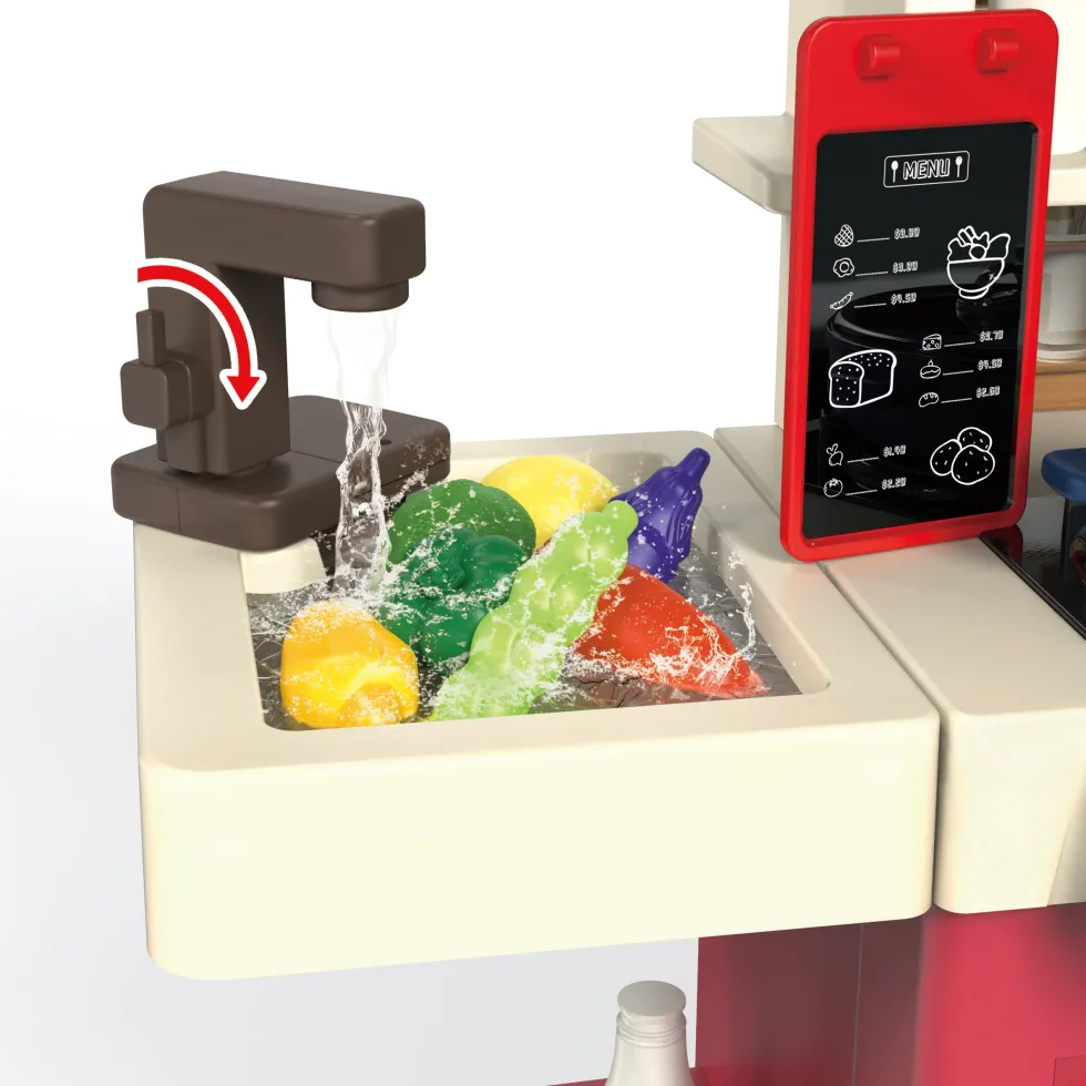 Mini Chef Crea Delizie Cucina Giocattolo con Vapore, Acqua Vera e 71 Accessori