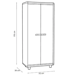 Mobile Alto Multiuso Portascope in PVC con 4 Ripiani Linea Easy Iceline
