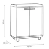 Mobile Basso Multiuso in PVC con Ripiani Linea Easy Iceline