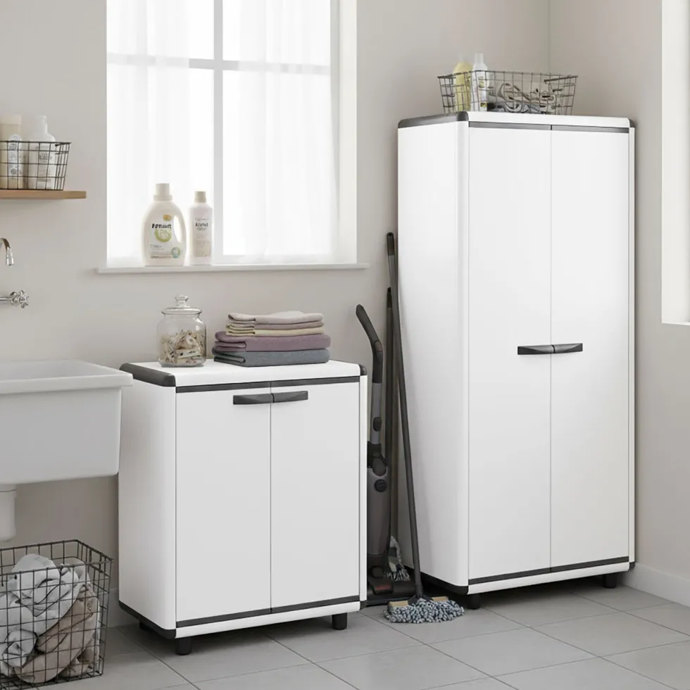 Mobile Basso Multiuso in PVC con Ripiani Linea Easy Iceline