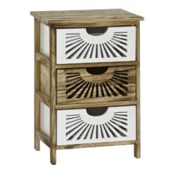 Mobiletto Multiuso 3 cassetti Legno di Paulownia Linea Woodhandy