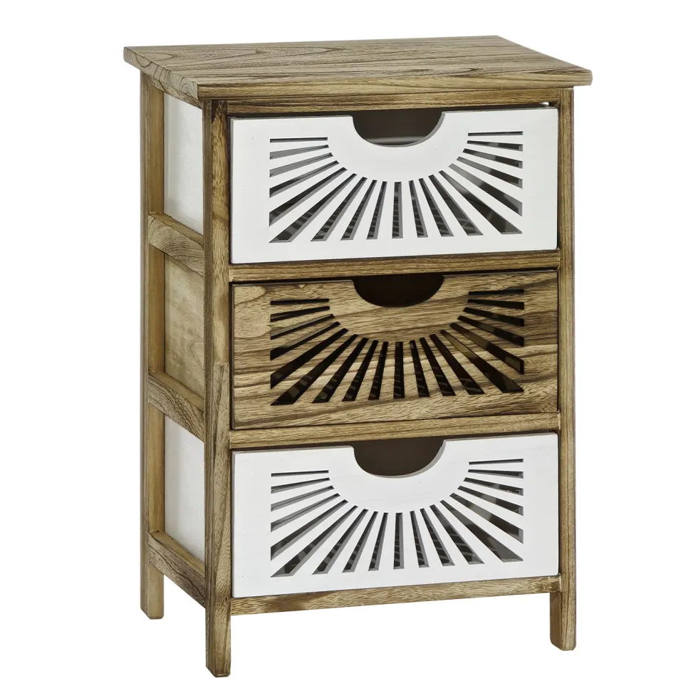 Mobiletto Multiuso 3 cassetti Legno di Paulownia Linea Woodhandy