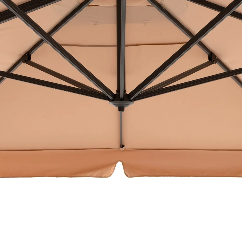 Ombrellone a Lampada con flap telo Camel 3x4 metri