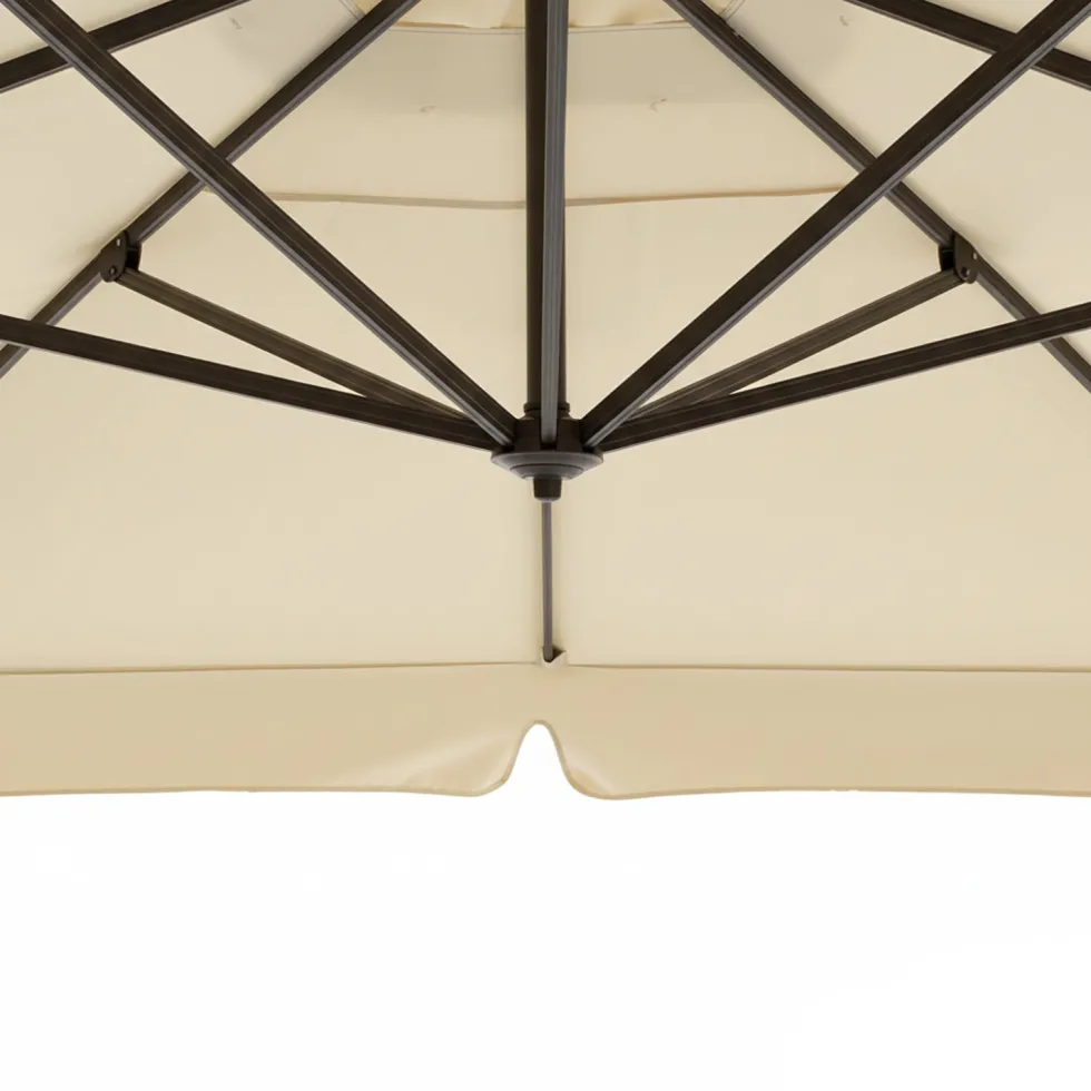 Ombrellone a Lampada con flap telo Ècru 3x4 metri