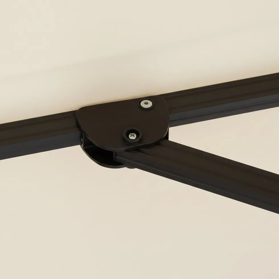 Ombrellone a Lampada con flap telo Ècru 3x4 metri