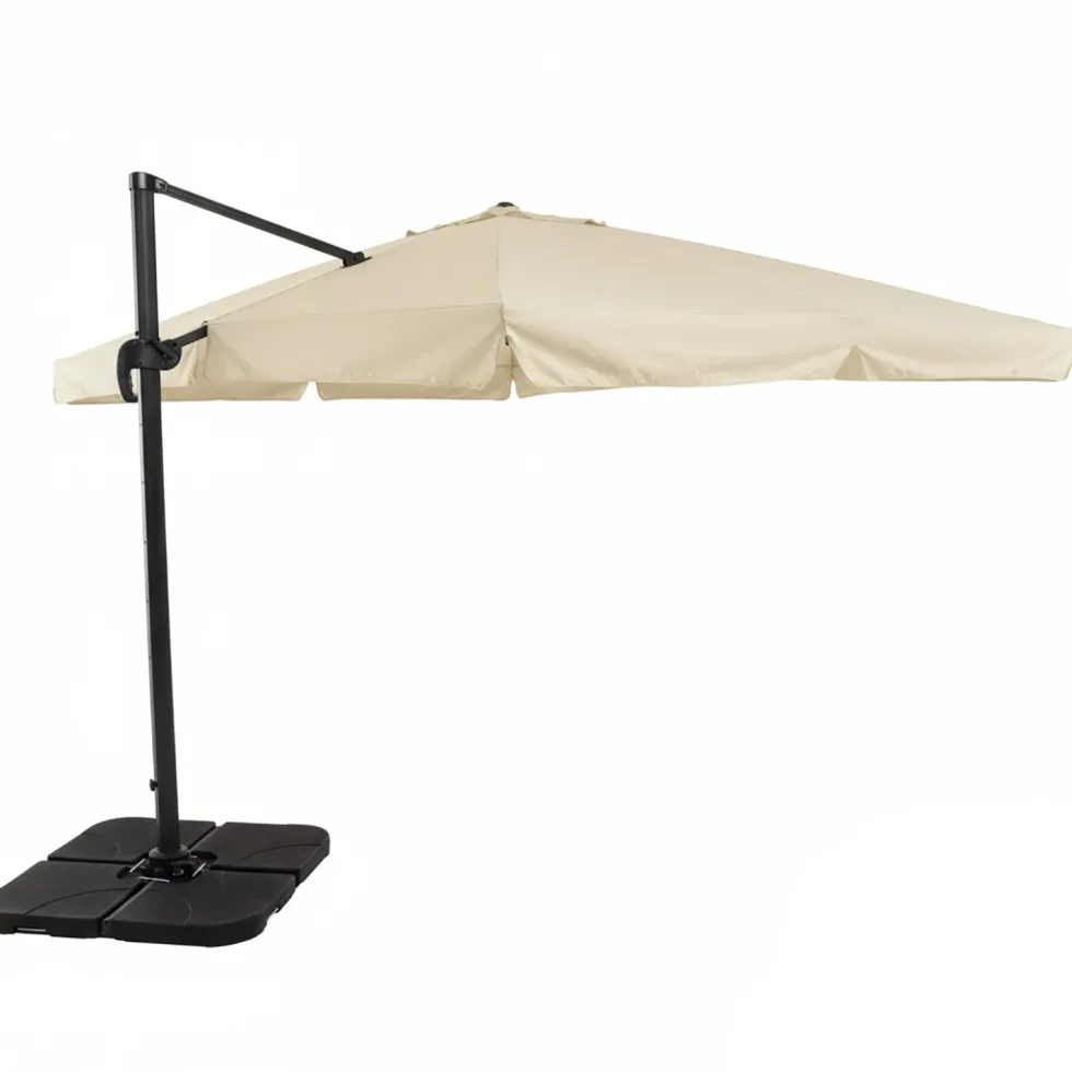 Ombrellone a Lampada con flap telo Ècru 3x4 metri