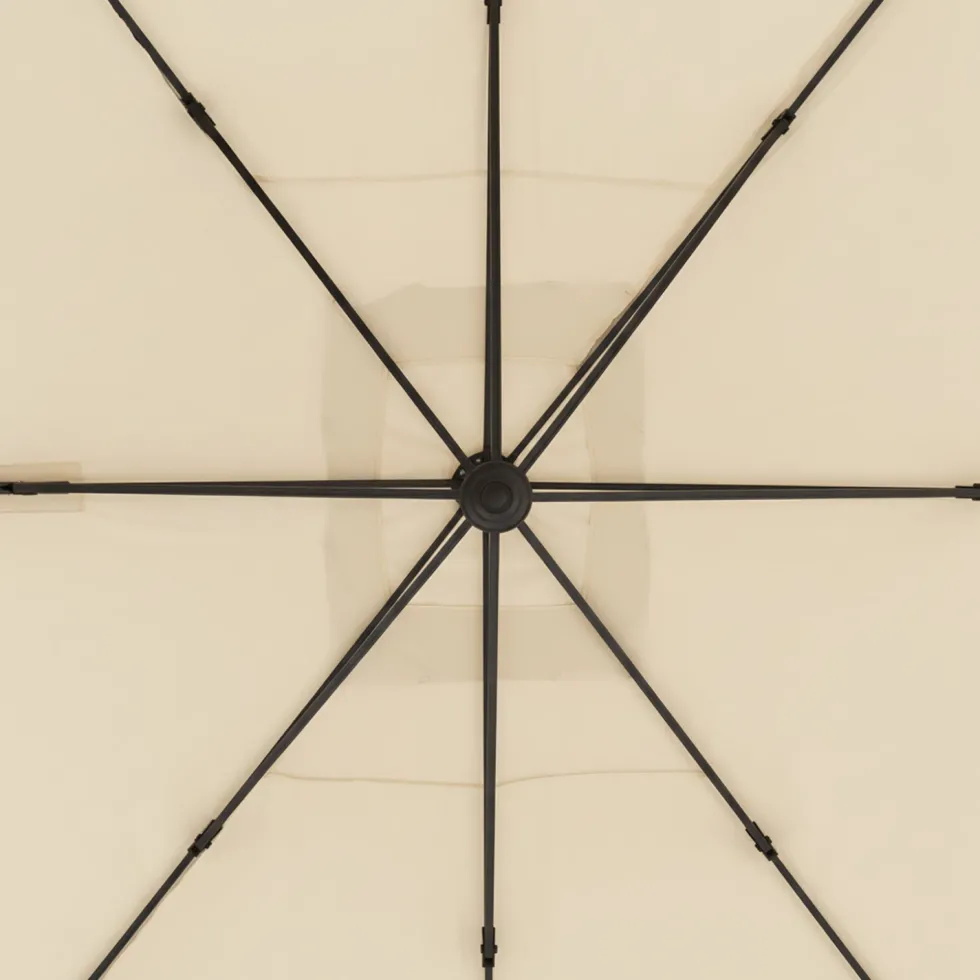 Ombrellone a Lampada con flap telo Ècru 3x4 metri
