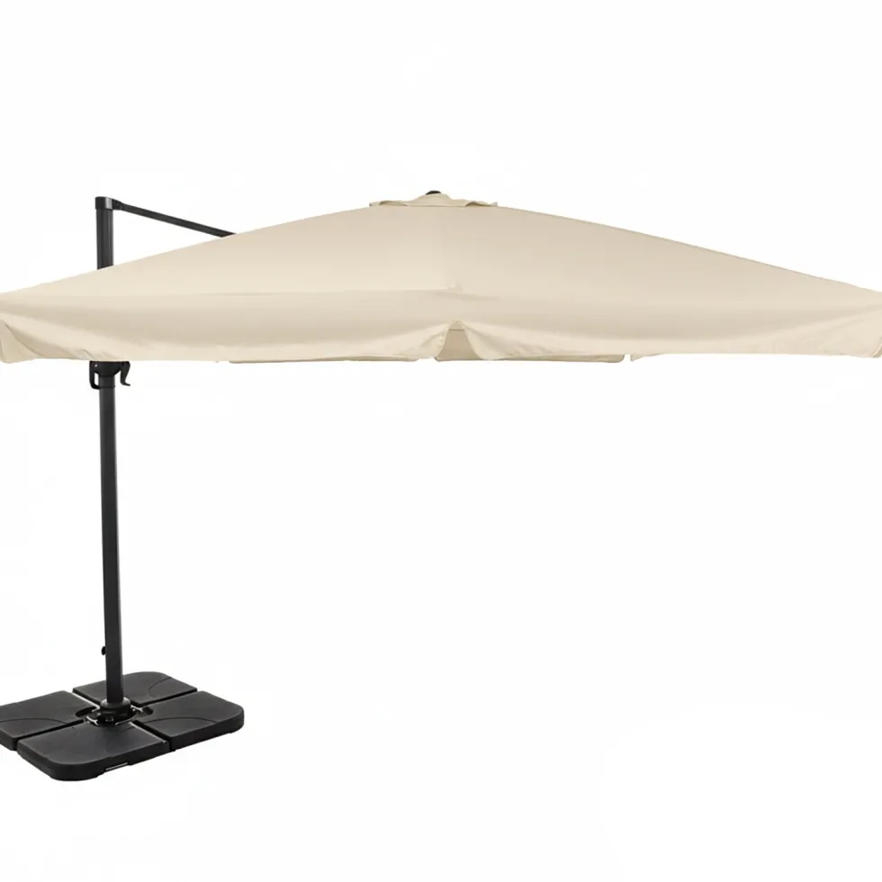 Ombrellone a Lampada con flap telo Ècru 3x4 metri