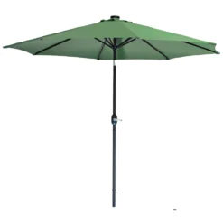 Ombrellone da giardino con 32 LED e Pannello Solare Verde diametro 3 metri