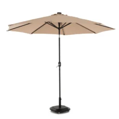 Ombrellone da giardino con 32 LED e Pannello Solare Camel diametro 3 metri