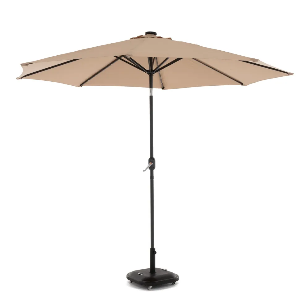 Ombrellone da giardino con 32 LED e Pannello Solare Camel diametro 3 metri