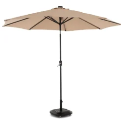 Ombrellone da giardino con 32 LED e Pannello Solare Camel diametro 3 metri