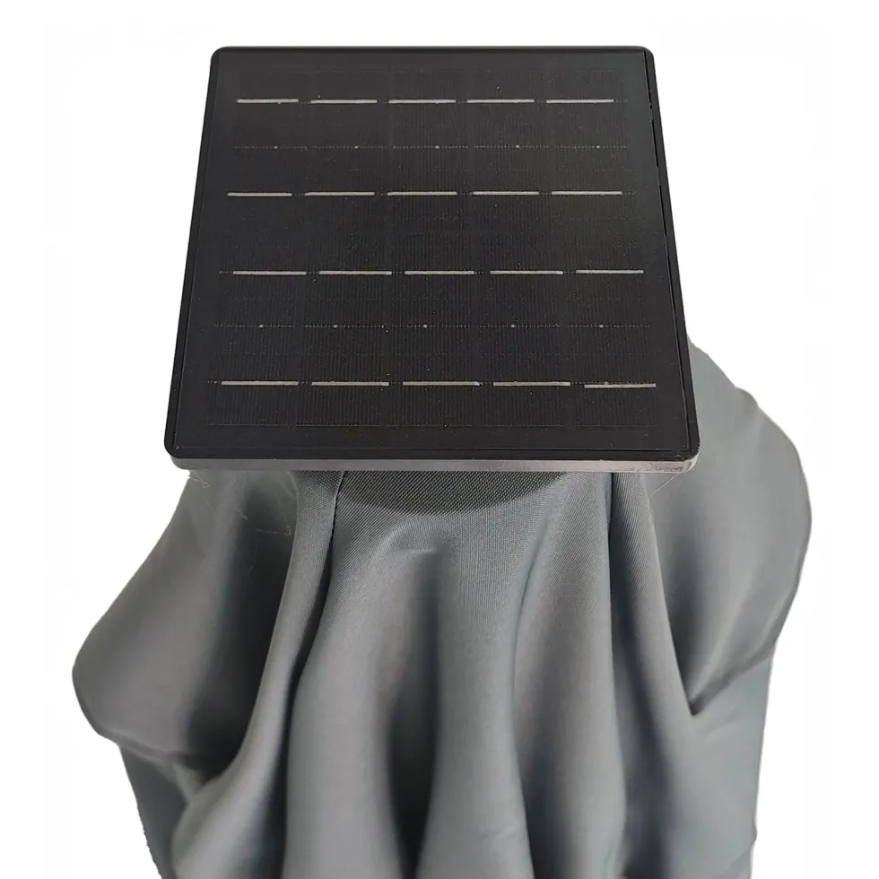 Ombrellone da giardino con LED e Pannello Solare Grigio 3x4 metri
