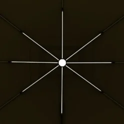 Ombrellone da giardino con LED e Pannello Solare Ècru 3x4 metri