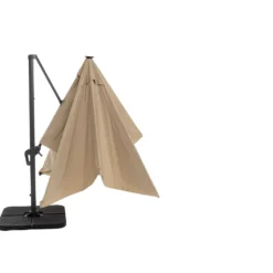 Ombrellone da giardino con LED e Pannello Solare Ècru 3x4 metri