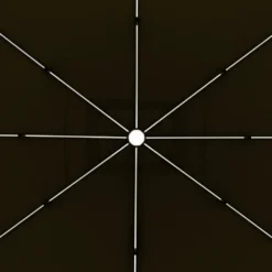 Ombrellone da giardino con LED e Pannello Solare Ècru 3x4 metri